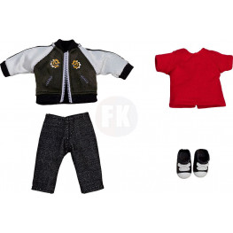 Original Character Parts for Nendoroid Doll figúrkas Outfit Set Souvenir Jacket - Black